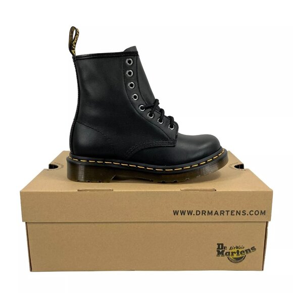 Dr. Doc Martens 1460 Pascal Boots Womens Size 5 Black Nappa Leather Combat NEW - Picture 1 of 7